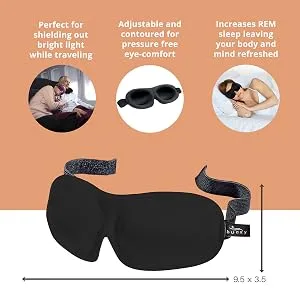 Bucky 40 Blinks No Pressure Solid Eye Mask for Sleep & Travel  Green  One Size - beds mask,fake eyelashes,nigt mask,sleeping mask thick,travel,sleeping face mask,sleep dark