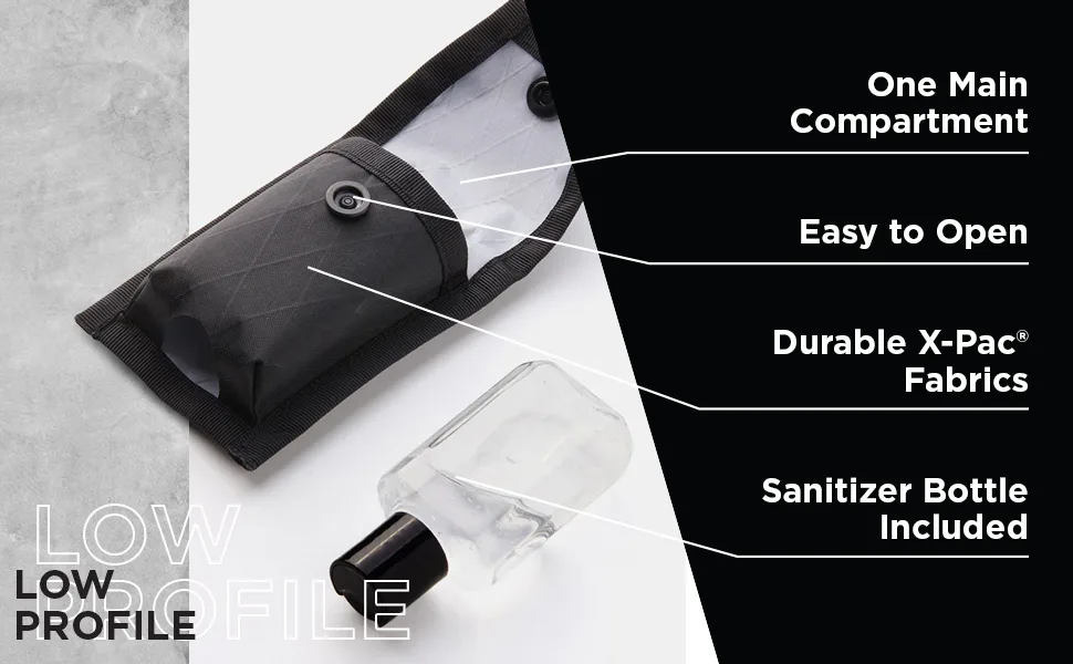 HUB Sanitizer Holder by ALPAKA | Quick Release Magnetic System | Sanitizer Bottle (Black) - thin zipper wallet men small rfid change pouch card zipper money clip with zipper minimalistic wall