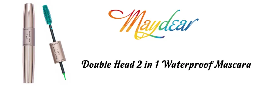 Maydear 2 in 1 Color Mascara  Liquid Eyeliner+Mascara  Longlasting  Smudge-Proof  Voluminous and Charming Mascara  Multiple colors available - Rose - product information 1