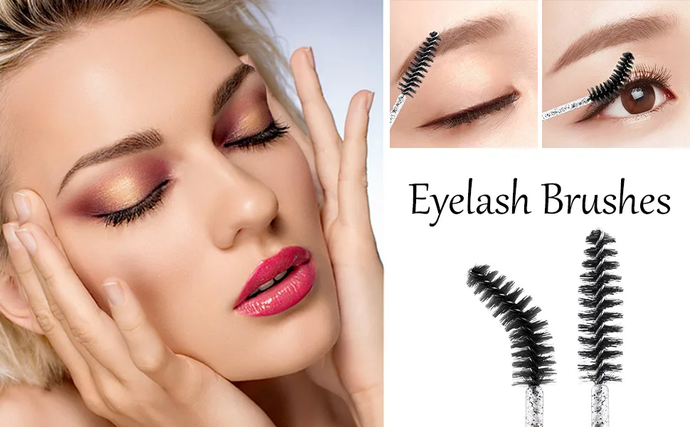 Tbestmax 1000 Disposable Mascara Wands Eyelash Brush Spoolies for Eyebrow Eye Lash Extension Colorful 1000 pcs-5 Color - 20210811000017