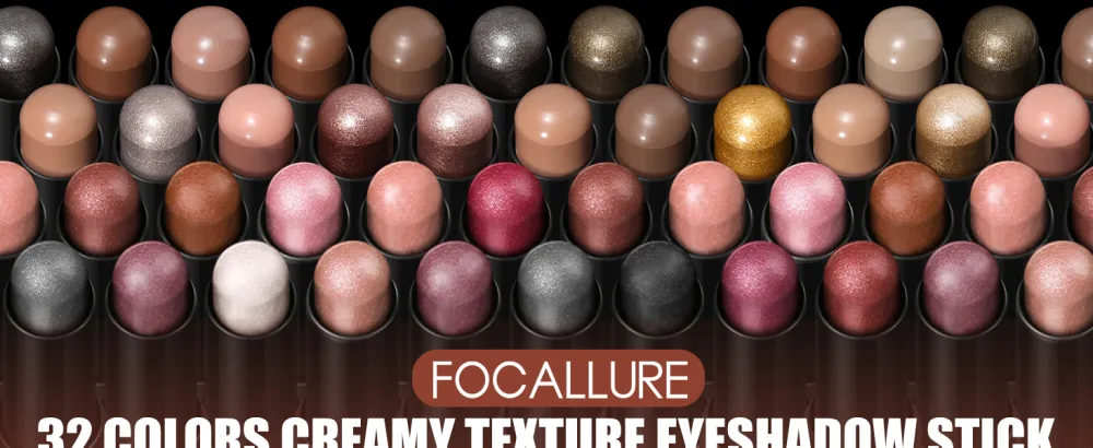 FOCALLURE 2 Pcs Cream Eyeshadow Stick Shimmer Eyeshadow Pencil Crayon High Pigmented Eye Shadow Pen Waterproof Long Lasting Eye Highlighter Stick Straight-up Classy - Cream eyeshadow stick