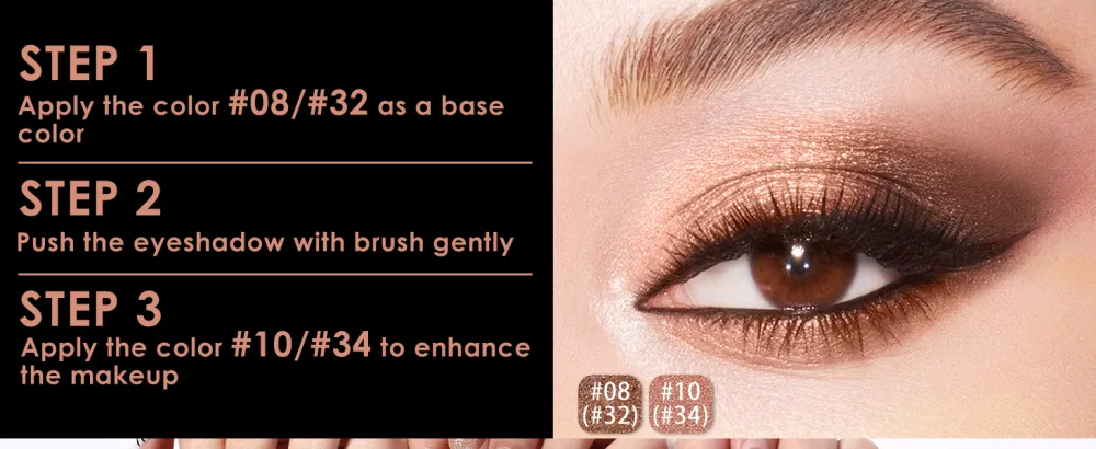 FOCALLURE 2 Pcs Cream Eyeshadow Stick Shimmer Eyeshadow Pencil Crayon High Pigmented Eye Shadow Pen Waterproof Long Lasting Eye Highlighter Stick Straight-up Classy - product information 21