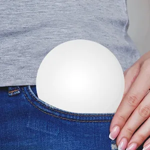 SHEGINEL Rechargeable Compact Mirror with Light - Small Mirror for Purse with Bright Lights and Carrying Pouch - Perfect Travel Mirror for On-The-Go Touch-Ups - Easy to Carry