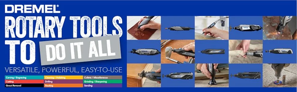 Dremel 729-01 Carving & Engraving Rotary Tool Accessories Kit  11-Piece Assorted Set - Perfect for Use On Wood  Metal  and Glass New Model - Dremel Rotary Tool Accessory - Do it all