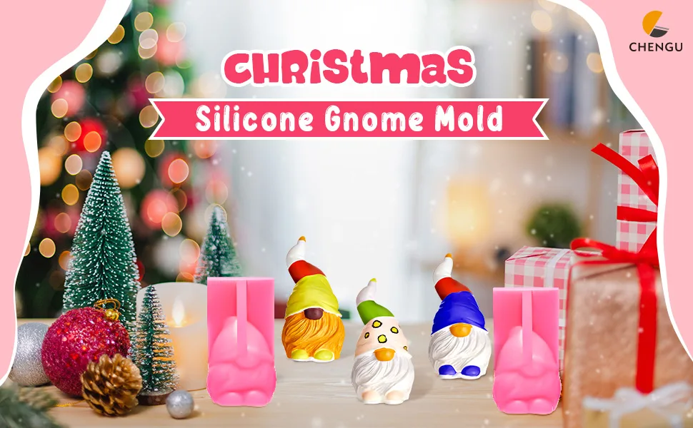 Silicone Gnome Mold 3D Gnome Mold Epoxy Dwarf Plaster Mold for Soap DIY Paint Your Own Gnome Resin Making  Wax  Ceramic Polymer Clay(1 Piece) - product information 1