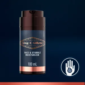 King C. Gillette Moisturizer for Face & Stubble with Vitamin B3 and B5 Complex  Face Moisturizer for Men  100 mL - Moisturizer