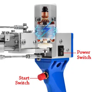 Cut Pile Rug Tufting Gun - wuyule Electric Carpet Tufting Gun Kit Rug Tufting Gun Machine Starter Kit 7-21mm BLUE - Safe Protection