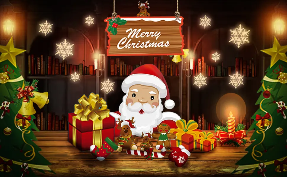 Oprtuisi Three-in-one Portable Vibration Massage Instrument Double Chin Reducer  Three Massage Modes Snowflake Santa Claus Reindeer Stickers. - product information 1