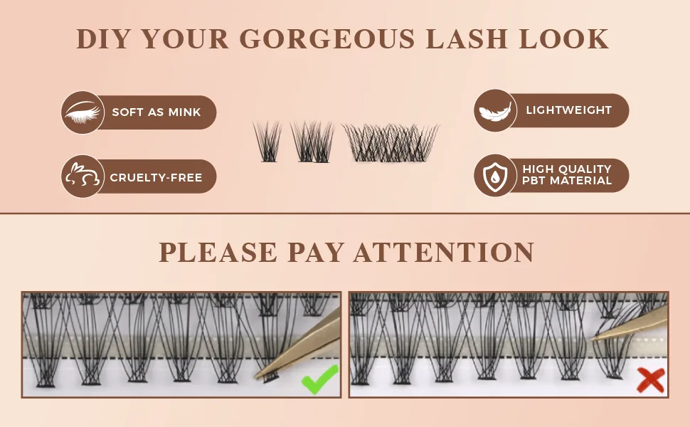 Maynice Mink Lash Extensions 8-11mm Short Stem Premade Fans Soft Mini Cluster Eyelashes  Cluster DIY Eyelash Extensions. Y2 - lash 03