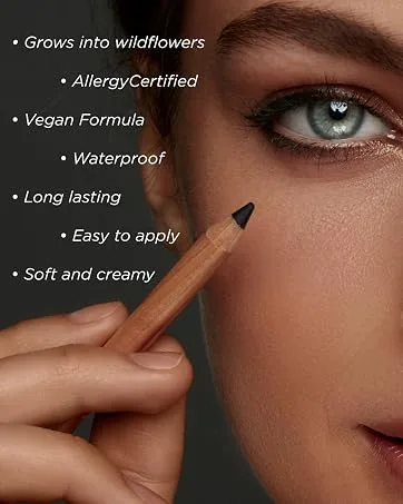 Sprout Waterproof Browliner | Vegan Formula | Plantable Browliner Pencil with Wildflower Seeds | Eco-Friendly Sustainable Makeup Gift | Brown - detail
