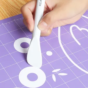 REALIKE Craft Weeding Tools for Vinyl Cardstock Crafting Basic Set Scraper/Spatula/Scissors/Tweezers Tool Kit for Cricut/Silhouette/Siser HTV/Oracal Vinyl Blue 5 Tools - product information 8