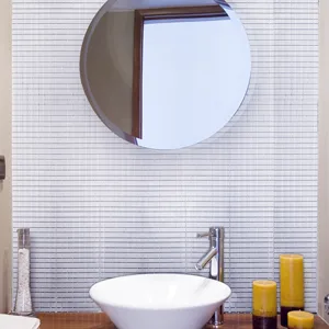 PP OPOUNT 5664 PCS Self Adhesive Mirror Mosaics Sheets  5 x 5 mm Silver Mirrors Mosaic Square Glass for Craft Home Decorations - mosaics tile