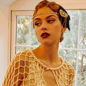 BABEYOND 1920s Flapper Gatsby Headband 20s Crystal Costume for Women (Gold) - product information 16