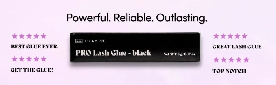 Lilac St Pro Lash Glue for Fake Eyelashes - Black Pro Black - PRO Black Lash Glue