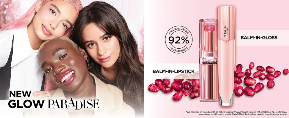 L'Oreal Paris Glow Paradise Hydrating Balm-in-Lipstick with Pomegranate Extract  Blush Fantasy 120 Blush Fantasy - paradise lip balm