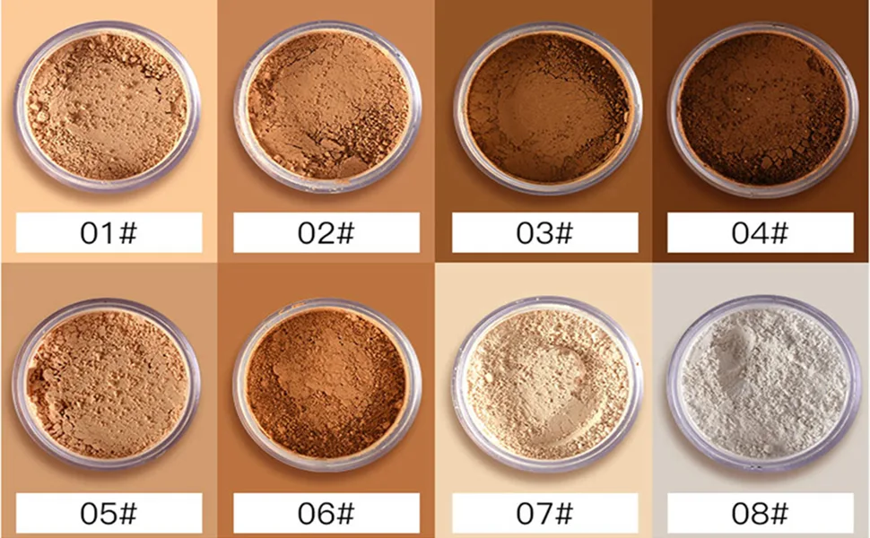 MAEPEOR Matte Setting Loose Powder 8 Colors Smooth and Lightweight Face Powder for Brightening and Setting Makeup with Face Puff (Soleil  0.5 OZ) Soleil 03 - Matte Loose Face Powder