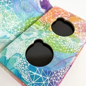 Honeybee Gardens Duo Empty Compact for Eye Shadow (sold empty)   Stylish and Refillable Compact with Magnetic Closure & Original Artwork  4.5 W x 2.5 D x 0.5 H - Duo Compact