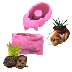 Dog Corgi Concrete Flower Pot Molds Succulent Planter Silicone Molds Epoxy Resin Clay Cement Mould Candle Holder Mold Storage Box Mold - product information 12