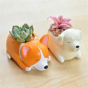 Dog Corgi Concrete Flower Pot Molds Succulent Planter Silicone Molds Epoxy Resin Clay Cement Mould Candle Holder Mold Storage Box Mold - product information 2