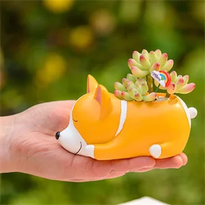 Dog Corgi Concrete Flower Pot Molds Succulent Planter Silicone Molds Epoxy Resin Clay Cement Mould Candle Holder Mold Storage Box Mold - product information 3