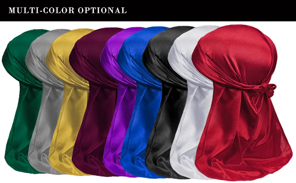 6PCS Silky Durags for Men Wave  Satin Doo Rags for 360  540  720 Waves  Ideal Gifts for Father's Day black - multicolor optional
