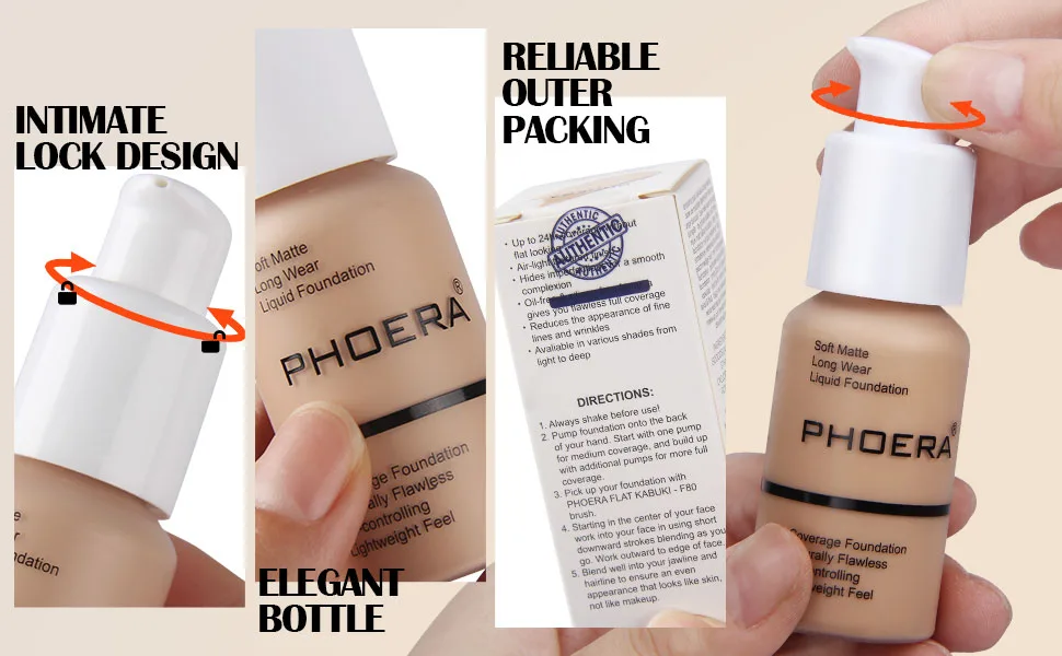 Matte Foundation  Anglicolor Flawless Full Coverage Foundation 30ml Matte Oil-Control Long Lasting Waterproof Liquid Foundation for Women Girls 1PC 102 - phoera full coverage 104 foundation