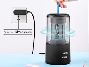 JARLINK Electric Pencil Sharpener  Heavy Duty Pencil Sharpener for 6-12mm Colored Pencils  Auto Stop  Fast Sharpen in 3s  8000 Sharpening Times  Ideal for School  Classroom  Teacher Supplies  Black - product information 9