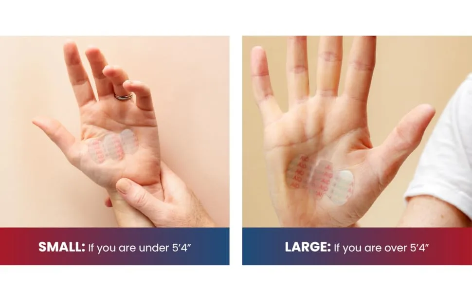 CarpalAID Carpal Tunnel Syndrome Relief - Self Adhesive Support for Relief (Small 5PC) - Sizes for carpal aid