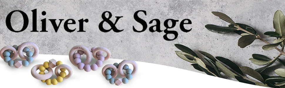 Oliver and Sage Silicone Baby Teether | Rattle For Babies | Teething Toy |Teething Relief Mango - Babyteether,