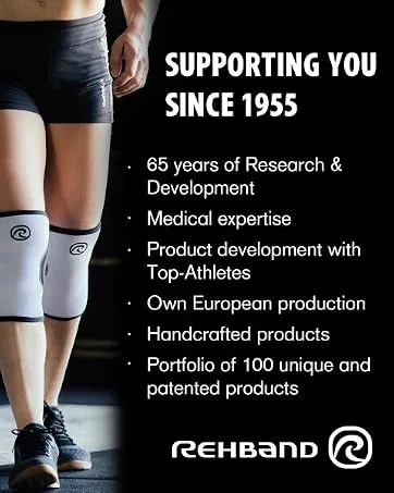 Rehband Knee Sleeve 5mm for Weightlifting Carbon/Black - 1 Piece Medium - Knee-Sleeve