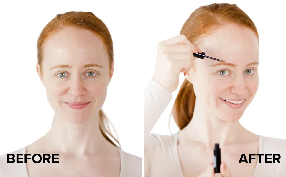 Finally Have Brows - Redhead Eyebrow Gel (Longwearing) Single - before after 2