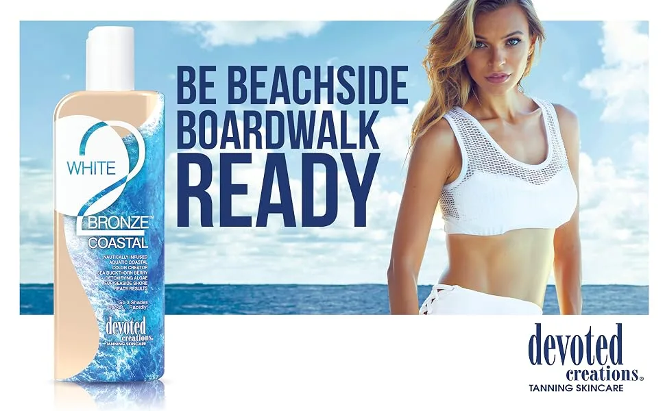 White 2 Bronze Coastal Blue Hued Optimizer Go 3 Shades Darker Rapidly 8.5oz - Be Beachside Boardwalk Ready