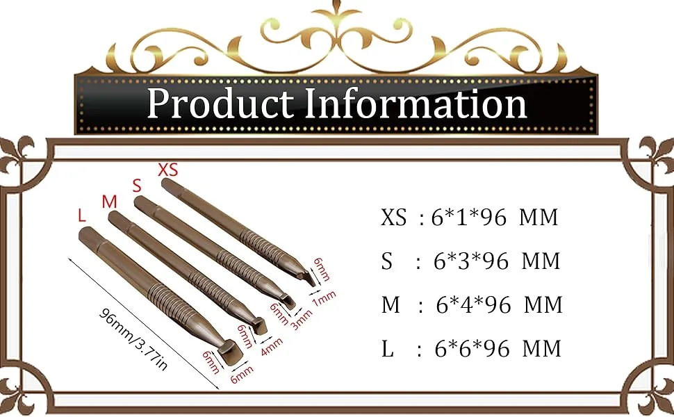 Leather Stamping Tool 304 Stainless Steel Professional Stamp Tools Leather Edge Punch Carving DIY LeatherCrafts (Full Set  4pcs (XS+S+M+L)) - RUIQIN Leathercraft Stamping Tools Size