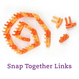 Authentic Knitting Board Flexee Regular Loom Links  for Medium Yarn - Flexee Loom Snap Together Links