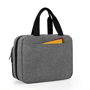 LUXJA Large Sewing Organizer with 3 Inner Sections (Fold up Easily)  Sewing Supply Organizer with Versatile Pockets (No Accessories Included)  Gray - sewing tool box