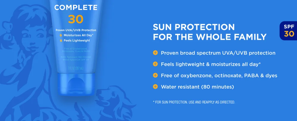Coppertone COMPLETE SPF 30 Sunscreen Lotion  Lightweight  Moisturizing Sunscreen  Water Resistant Body Sunscreen SPF 30  7 Fl Oz Tube - coppertone complete sunscreen, sunscreen lotion, water resistant, uva/uvb, lightweight sunscreen