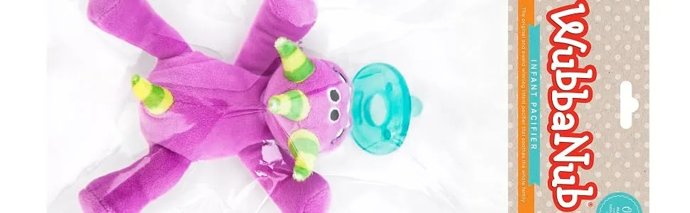 WubbaNub Infant Pacifier - Green Monster - Monster Polybag