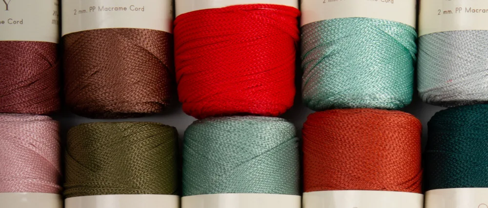 Sensy Premium Macrame Cord 3mm 100% Cotton  245 Feet  3 Strand Twisted  Macrame Rope  Macrame String Cotton Yarn  Macrame Yarn (Latte) 1 Skein (3 Strand) Latte - 2mm polyester cord