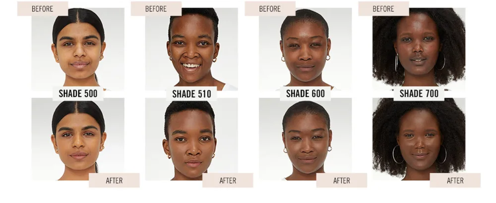 CoverGirl Lasting Finish 25Hr Full Coverage Foundation SPF 20-410 Latte Foundation Women 1 oz - Before and after Rimmel Lasting Finish 25HR Foundation has been applied