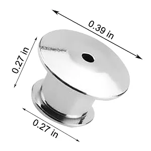 30 Pieces Metal Locking Pin Backs Locking Pin Keepers Locking Backs for Disney Pins Locking Clasp Lapel Pin Backs Locking No Tool Required Suitable for Broochs Badge Brooch (Silver) - Size