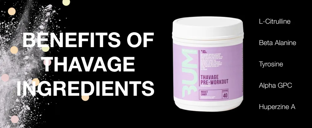 CBUM Series Thavage Pre-Workout Powder - Rocket Candy (1.1 Lbs. / 40 Servings) - Bulk Super Womens Monohydrate Thermogenic Alpha Shred Sports Bucked Raw Booster Original Energize C