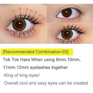 CORINGCO False Eyelashes Actress Eyelash Kit Self Adhesive Eyelashes Individual Eyelashes Partial False Eyelashes Eye Lashes Extension (0.10mm-9mm  10mm  11mm  12mm) (BK 12mm) - product information 10