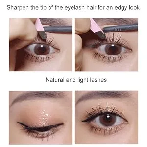 CORINGCO False Eyelashes Actress Eyelash Kit Self Adhesive Eyelashes Individual Eyelashes Partial False Eyelashes Eye Lashes Extension (0.10mm-9mm  10mm  11mm  12mm) (BK 12mm) - product information 3