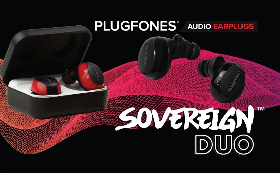 Plugfones Sovereign Duo Bluetooth Earplugs + Earphones - Sovereign Duo Infinite battery