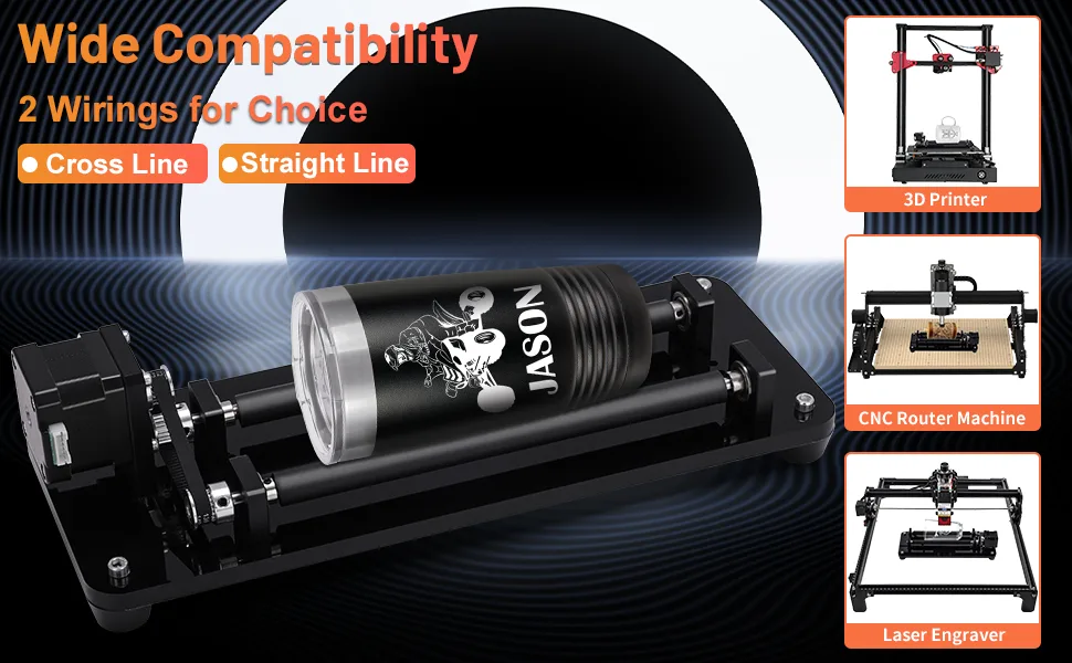 Laser Rotary Roller  Laser Engraver Y-axis Rotary Roller Engraving Module for Cylindrical Objects  Compatible with Most Kinds of CNC Laser Cutter and Engraver Machine  3D Printer Accessories Three Grades Adjustable Laser... - laser rotary roller engraving module rotating engraving cylindrical objects cans