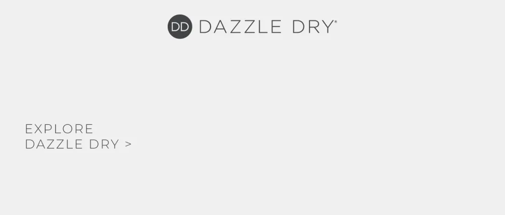 Dazzle Dry Mini Kit 4 Step System - Visionary  a semi-sheer  blushed neutral cr me. (5 Piece Kit) - dazzle dry brand story background