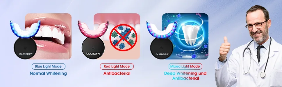 Teeth Whitening Kit White Tooth - DOUCEUR Teeth Whitener Professional with 32X LED Bleaching Light 3Pcs Non Sensitive Teeth Whitening Gel Pens - for Smile White Teeth Quickly and Gently Black - product information 6
