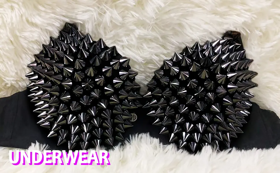 Yhsheen 1 Yard Sew Stitch On Spike Stud Rivet Flat-Back Punk Rock Trim Ribbon mesh Bead Craft (Black) - Spike studs