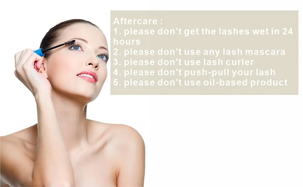 Sensitive Eyelash Extension Glue Cluster Lash Glue Long Lasting Individual Lash Glue for Self Application Black Adhesive - Aftercare