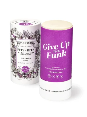 Poo-Pourri  Natural Pourri Deodorant  Pits + Bits  All Day All Over  Lavender Sage 2 oz  White 2 Ounce - Pit Pourri Pits + Bits All Day All Over Natural Deodorant